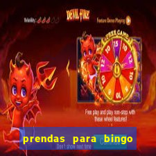 prendas para bingo de natal