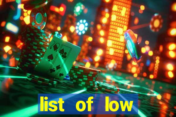 list of low variance slot machines