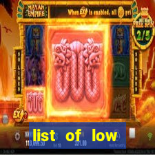 list of low variance slot machines