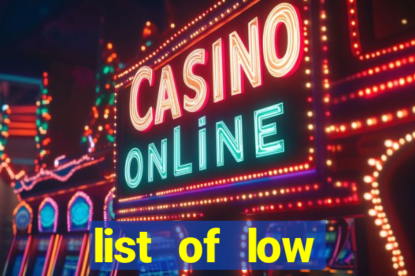 list of low variance slot machines