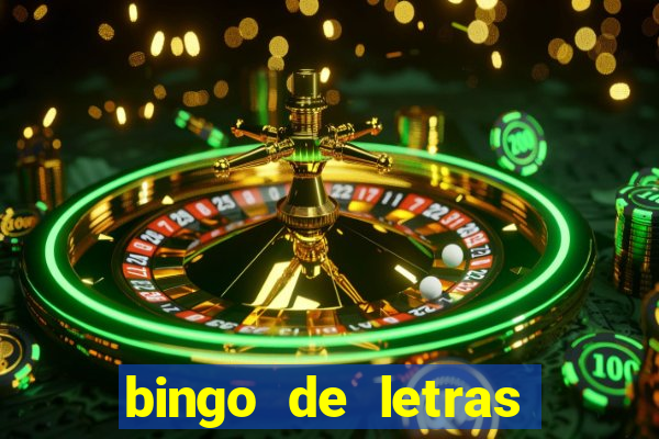 bingo de letras colorido para imprimir