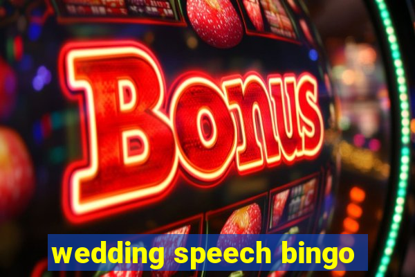 wedding speech bingo