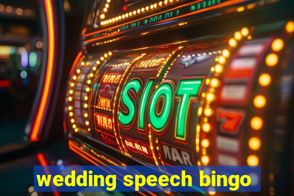 wedding speech bingo