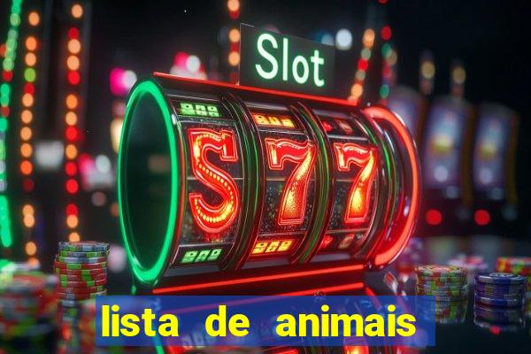 lista de animais em inglês pdf