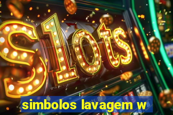 simbolos lavagem w