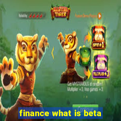 finance what is beta